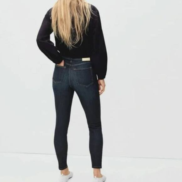 NEW Everlane The High-Rise Skinny Jean in Deep Indigo Size 26 Ankle - Picture 2 of 7